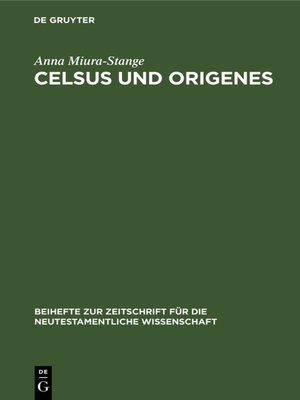 cover image of Celsus und Origenes